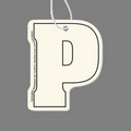 Letter "P" Air Freshener Tag